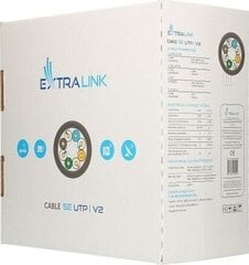 Extralink EX.10055, 5e UTP, 305 м цена и информация | Кабели и провода | kaup24.ee
