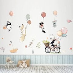Детская наклейка на стену Животные с воздушными шарами цена и информация | Декоративные наклейки | kaup24.ee