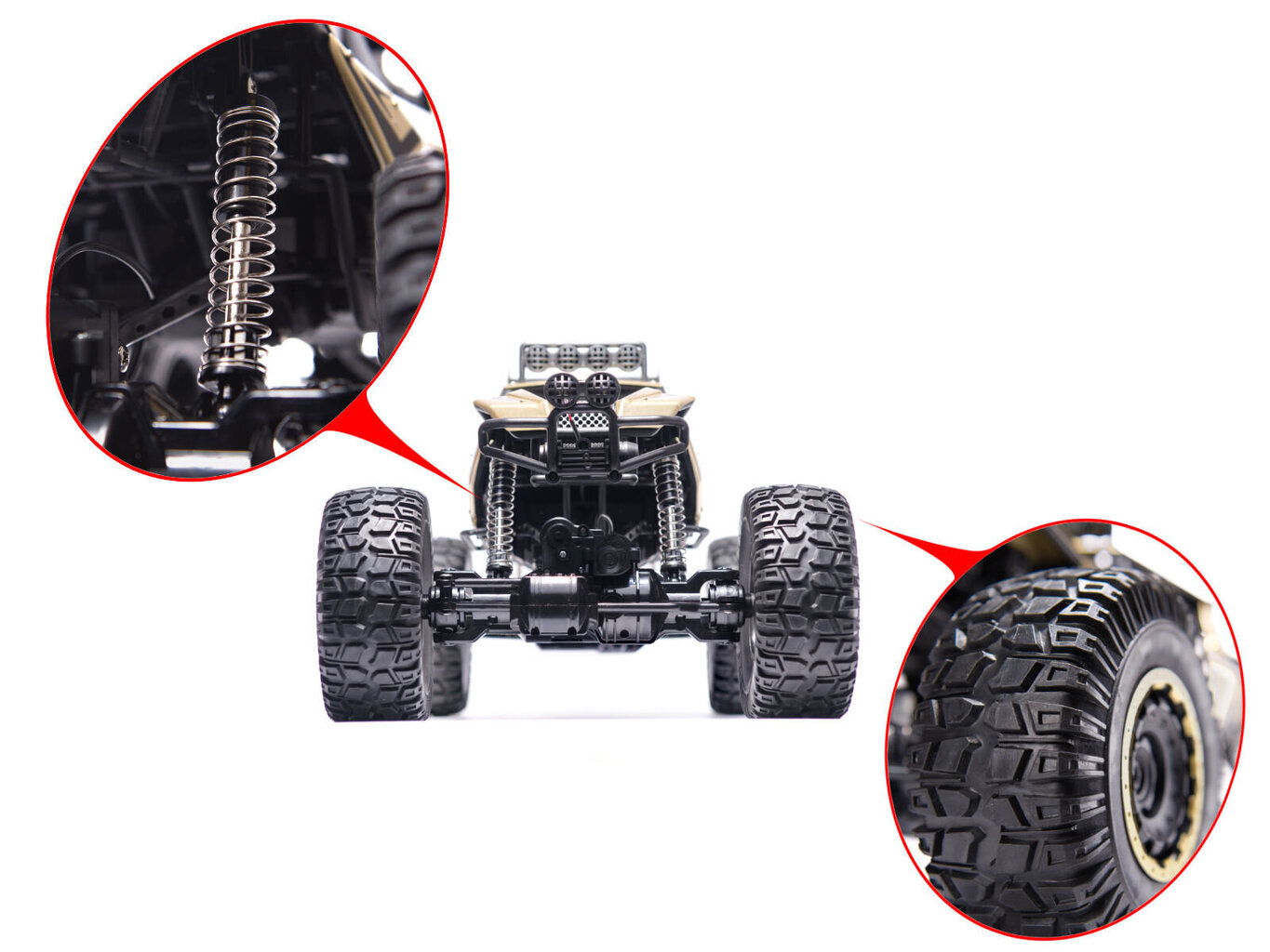 Samochód RC Rock Crawler 2.4GHz 1:8 51cm złoty hind ja info | Poiste mänguasjad | kaup24.ee