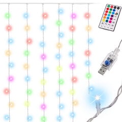 Led световые завесы, 3х3 м 200LED USB + пульт с памятью цена и информация | Новогодняя гирлянда Holiday, 10 светодиодов, 30 см | kaup24.ee