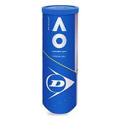 Tennisepallid Australian Open Dunlop 601354 (3 tk) цена и информация | Товары для большого тенниса | kaup24.ee