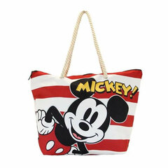 Rannakott Karactermania Mickey Mouse, triibuline (57 x 49 x 18 cm) S2416382 цена и информация | Женские сумки | kaup24.ee