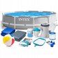Bassein Intex 305 x 76, koos filtri, pumba, termomeetri ja tarvikutega цена и информация | Basseinid | kaup24.ee