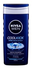 <p>Всемирно известный бренд Nivea предлагает гель для душа для мужчин, который держится до 24 часов!</p>

<p>Функции:</p>

<p>ледяная свежесть;<br />
средство тщательно очищает и увлажняет кожу;<br />
приятный охлаждающий эффект;<br />
дает энергию;<br />
также можно использовать для мытья головы.</p>
 цена и информация | Масла, гели для душа | kaup24.ee