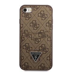 Guess 4G Saffiano Double Card чехол для iPhone 7/8/SE2020/SE2022 Brown цена и информация | Чехлы для телефонов | kaup24.ee