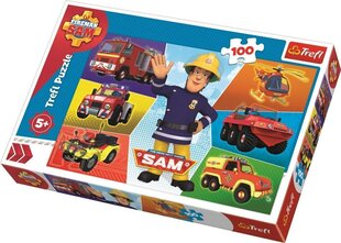 Пазлы Trefl пожарник Sam, 100 шт цена и информация | Пазлы | kaup24.ee