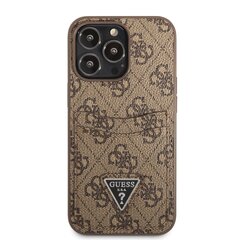 Guess 4G Saffiano Double Card чехол для iPhone 13 Pro Max Brown цена и информация | Чехлы для телефонов | kaup24.ee