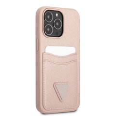 Guess Saffiano Double Card чехол для iPhone 13 Pro Max Pink цена и информация | Чехлы для телефонов | kaup24.ee