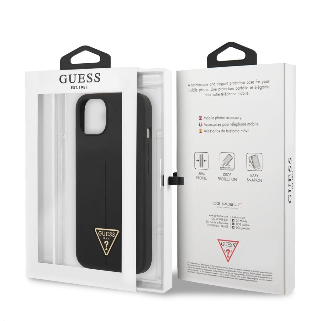 Guess Silicone Line Triangle ümbris iPhone 13 mini jaoks цена и информация | Telefoni kaaned, ümbrised | kaup24.ee