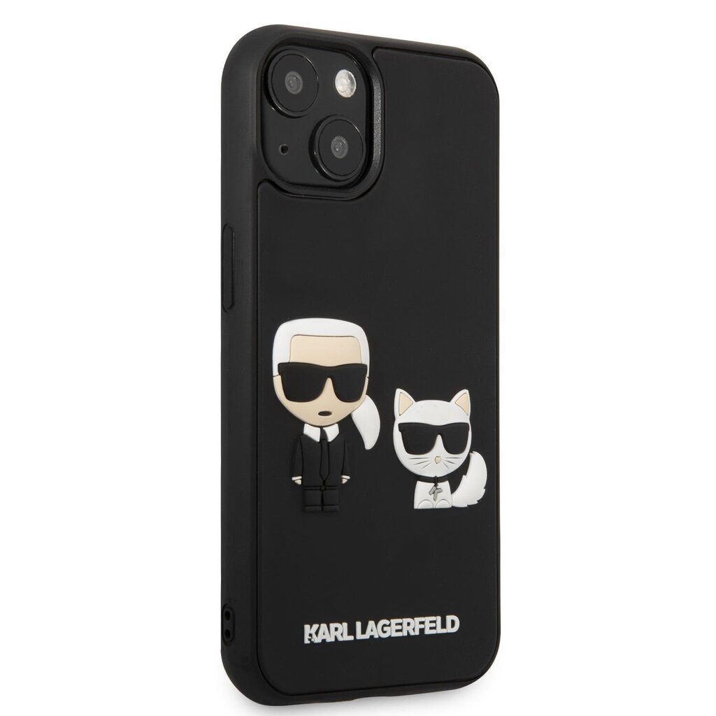 Karl Lagerfeld and Choupette 3D ümbris iPhone 13 mini jaoks, must цена и информация | Telefoni kaaned, ümbrised | kaup24.ee