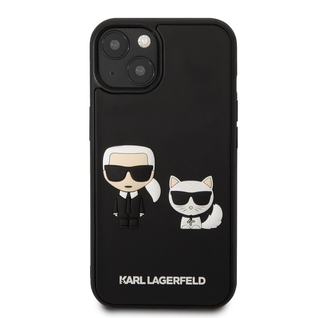 Karl Lagerfeld and Choupette 3D ümbris iPhone 13 mini jaoks, must цена и информация | Telefoni kaaned, ümbrised | kaup24.ee