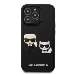 Karl Lagerfeld and Choupette 3D ümbris iPhone 13 Pro jaoks, must hind ja info | Telefoni kaaned, ümbrised | kaup24.ee