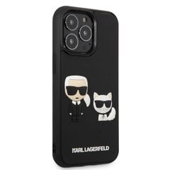 Karl Lagerfeld and Choupette 3D ümbris iPhone 13 Pro Max jaoks, must hind ja info | Telefoni kaaned, ümbrised | kaup24.ee