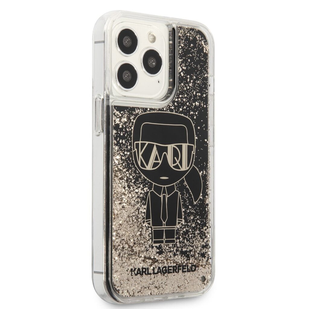 Karl Lagerfeld Liquid Glitter Gatsby ümbris iPhone 13 Pro jaoks, must hind ja info | Telefoni kaaned, ümbrised | kaup24.ee