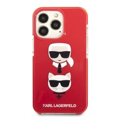 Karl Lagerfeld TPE Karl and Choupette Heads чехол для iPhone 13 Pro Max красный цена и информация | Чехлы для телефонов | kaup24.ee