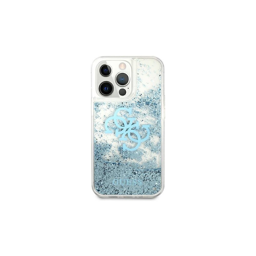 Guess case for iPhone 13 Mini 5,4" GUHCP13SLG4GBL blue hard case 4G Big Liquid Glitter hind ja info | Telefoni kaaned, ümbrised | kaup24.ee