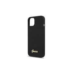 Guess case for iPhone 13 Pro Max 6,7" GUHMP13XLSLMGBK black hardcase Silicone Script Gold Logo hind ja info | Telefoni kaaned, ümbrised | kaup24.ee