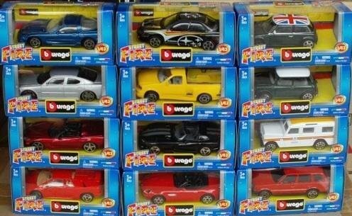 Bburago Sreet Fire automudelid, 1:43 цена и информация | Poiste mänguasjad | kaup24.ee