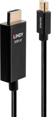 Lindy DisplayPort Mini - HDMI 3m hind ja info | Kaablid ja juhtmed | kaup24.ee