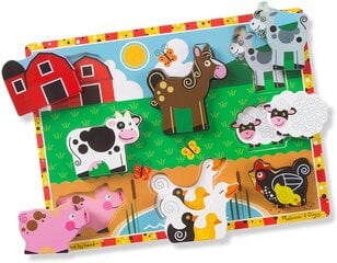 Пазл Ферма Melissa & Doug цена и информация | Drewniana Wieża Piramida Kura Nakładanie Kolorowych Kwadratów LD-15 15276 | kaup24.ee