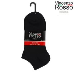 Короткие мужские носки Vincenzo Rosso, черные, 18 пар цена и информация | Мужские носки | kaup24.ee