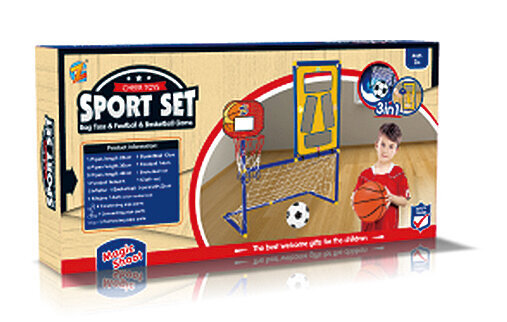 Korvpall, jalgpall ja frisbee komplekt, kolm ühes цена и информация | Poiste mänguasjad | kaup24.ee