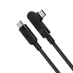 Acefast angled cable USB Type C - USB Type C 2m, 100W (20V / 5A) black (C5-03 Black) цена и информация | Кабели для телефонов | kaup24.ee