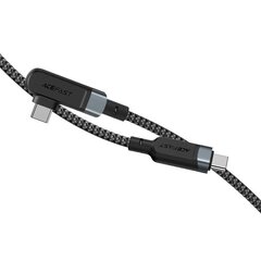 Acefast angled cable USB Type C - USB Type C 2m, 100W (20V / 5A) gray (C5-03 deep space gray) цена и информация | Кабели для телефонов | kaup24.ee