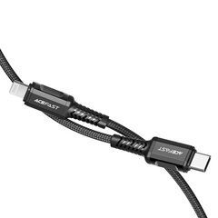 Кабель Acefast MFI USB Type C - Lightning 1.2м, 30Вт, 3А черный (C1-01 черный) цена и информация | Кабели для телефонов | kaup24.ee