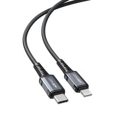 Acefast cable MFI USB Type C - Lightning 1.2m, 30W, 3A gray (C1-01 deep space gray) цена и информация | Кабели для телефонов | kaup24.ee