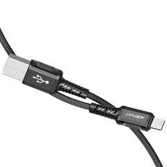 Acefast cable MFI USB - Lightning 1.2m, 2.4A black (C1-02 black) цена и информация | Кабели для телефонов | kaup24.ee