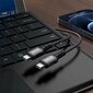 Acefast cable USB Type C - USB Type C 1.2m, 60W (20V / 3A) gray (C1-03 deep space gray) цена и информация | Mobiiltelefonide kaablid | kaup24.ee