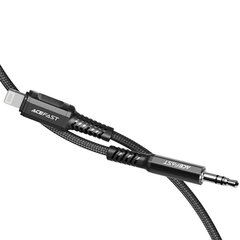Acefast audio cable MFI Lightning - 3.5mm mini jack (male) 1.2m, AUX black (C1-06 black) hind ja info | Mobiiltelefonide kaablid | kaup24.ee