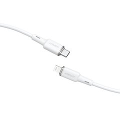 Acefast cable MFI USB Type C - Lightning 1.2m, 30W, 3A white (C2-01 white) hind ja info | Mobiiltelefonide kaablid | kaup24.ee