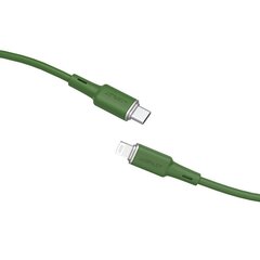 Acefast cable MFI USB Type C - Lightning 1.2m, 30W, 3A green (C2-01 oliver green) цена и информация | Кабели для телефонов | kaup24.ee