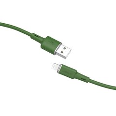 Acefast cable MFI USB - Lightning 1.2m, 2.4A green (C2-02 oliver green) цена и информация | Кабели для телефонов | kaup24.ee