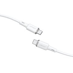 Acefast cable USB Type C - USB Type C 1.2m, 60W (20V / 3A) white (C2-03 white) hind ja info | Mobiiltelefonide kaablid | kaup24.ee