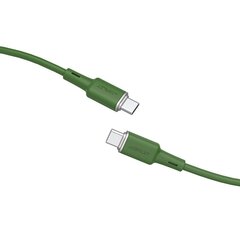 Acefast cable USB Type C - USB Type C 1.2m, 60W (20V / 3A) green (C2-03 oliver green) цена и информация | Кабели для телефонов | kaup24.ee