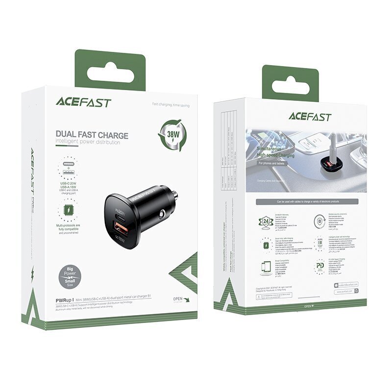 Acefast Car Charger 38W hind ja info | Mobiiltelefonide laadijad | kaup24.ee