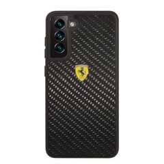 Ferrari Real Carbon Hard чехол для Samsung Galaxy S21 FE 5G черный цена и информация | Чехлы для телефонов | kaup24.ee