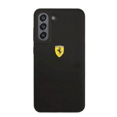 Ferrari Liquid Silicone Metal Logo Case for Samsung Galaxy S21 FE 5G Black цена и информация | Чехлы для телефонов | kaup24.ee