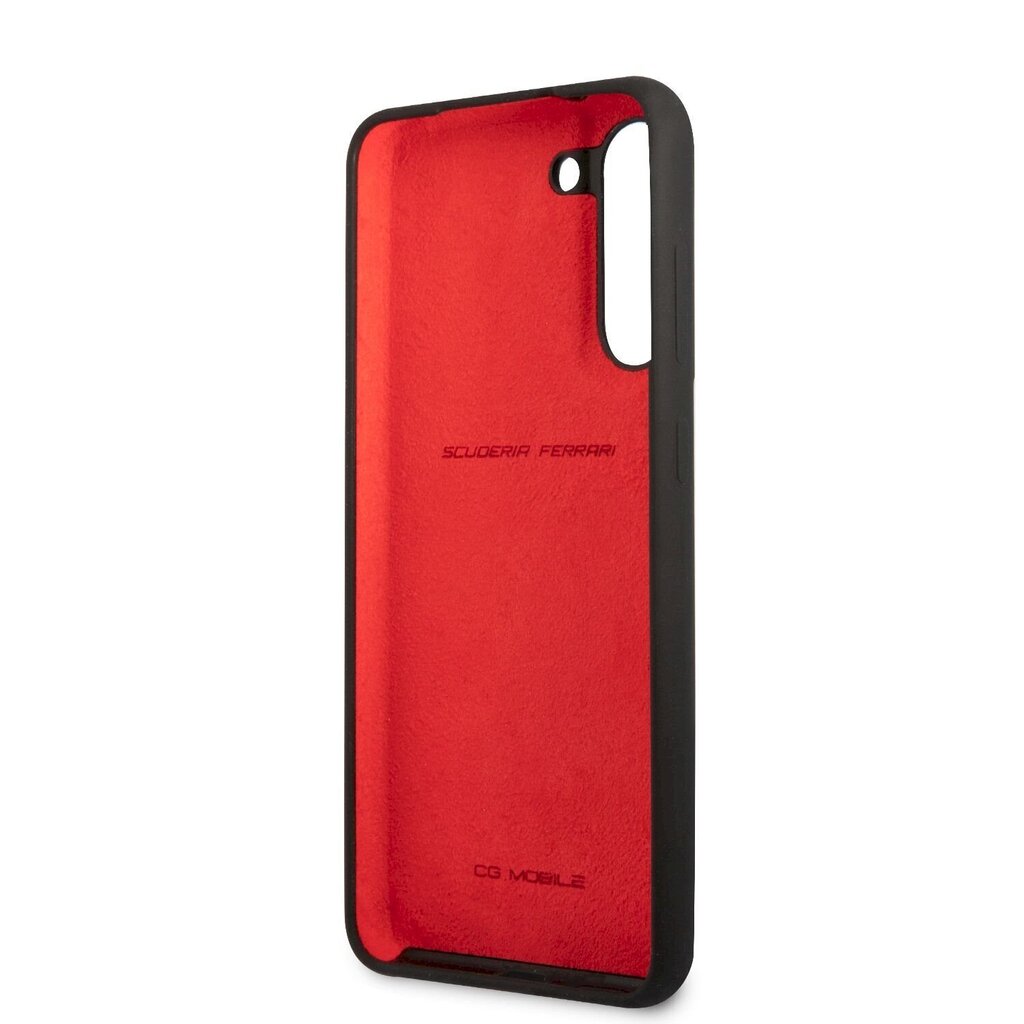 Ferrari Liquid Silicone Metal Logo Case for Samsung Galaxy S21 FE 5G Black цена и информация | Telefoni kaaned, ümbrised | kaup24.ee