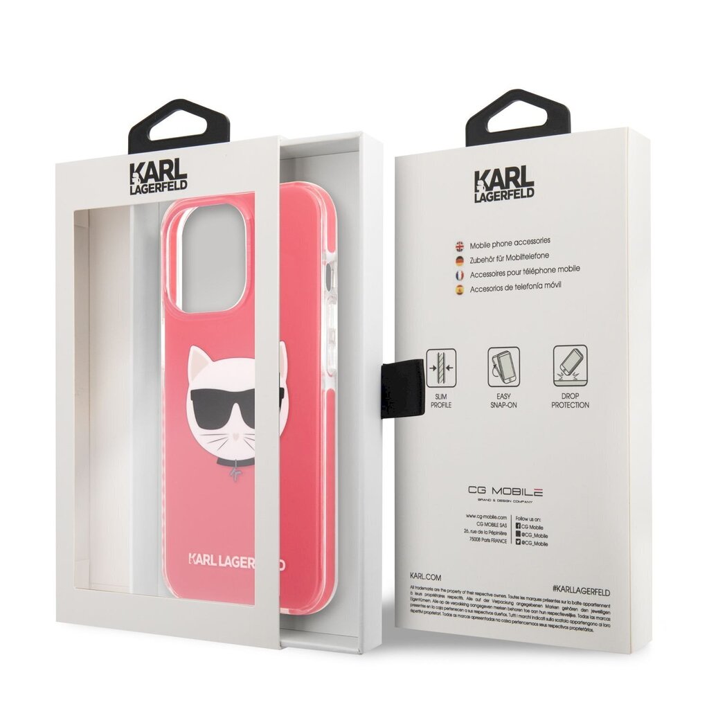 Karl Lagerfeld TPE Choupette Head Case for iPhone 13 Pro Fuchsia цена и информация | Telefoni kaaned, ümbrised | kaup24.ee