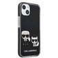 Karl Lagerfeld TPE Karl and Choupette Case for iPhone 13 mini Black цена и информация | Telefoni kaaned, ümbrised | kaup24.ee