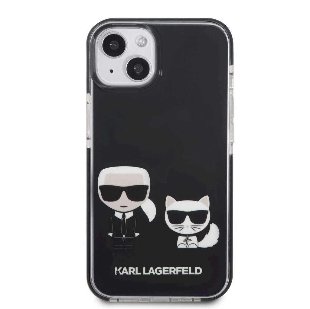 Karl Lagerfeld TPE Karl and Choupette Case for iPhone 13 mini Black цена и информация | Telefoni kaaned, ümbrised | kaup24.ee