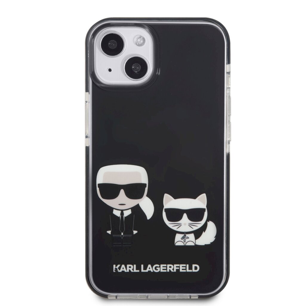 Karl Lagerfeld TPE Karl and Choupette Case for iPhone 13 Black цена и информация | Telefoni kaaned, ümbrised | kaup24.ee