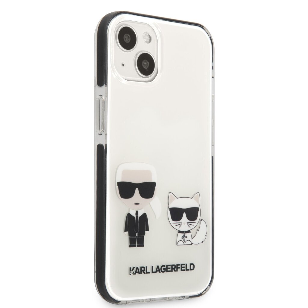 Karl Lagerfeld TPE Karl and Choupette Case for iPhone 13 mini White hind ja info | Telefoni kaaned, ümbrised | kaup24.ee