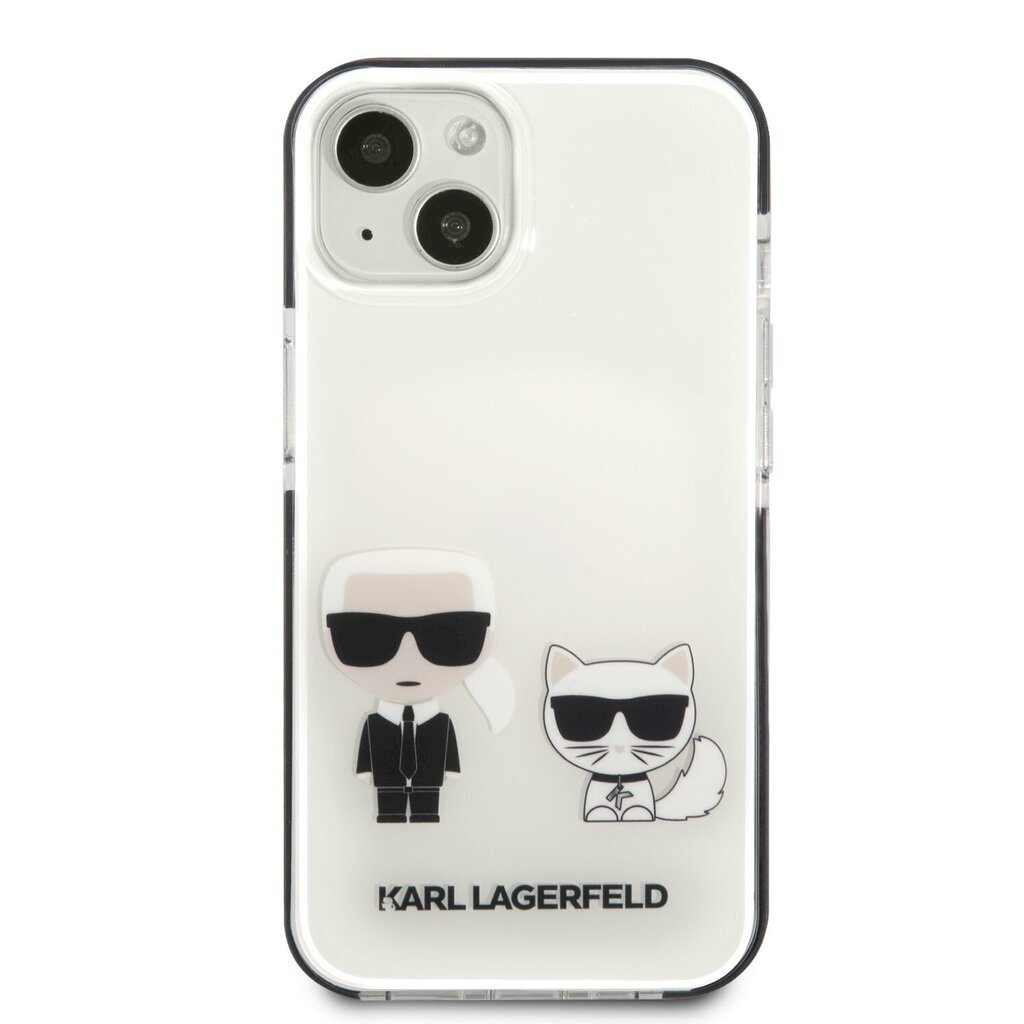 Karl Lagerfeld TPE Karl and Choupette Case for iPhone 13 White цена и информация | Telefoni kaaned, ümbrised | kaup24.ee