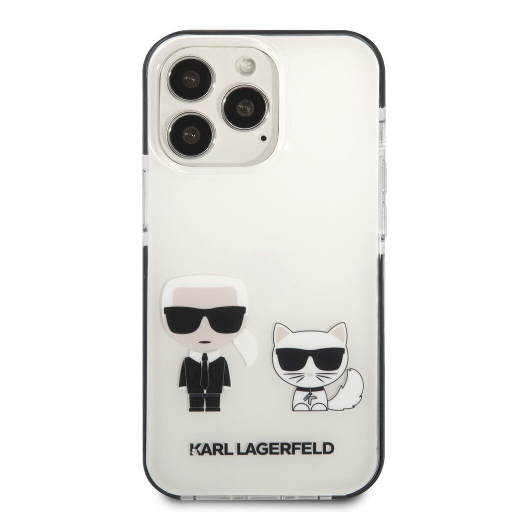 Karl Lagerfeld TPE Karl and Choupette Case for iPhone 13 Pro Max White цена и информация | Telefoni kaaned, ümbrised | kaup24.ee