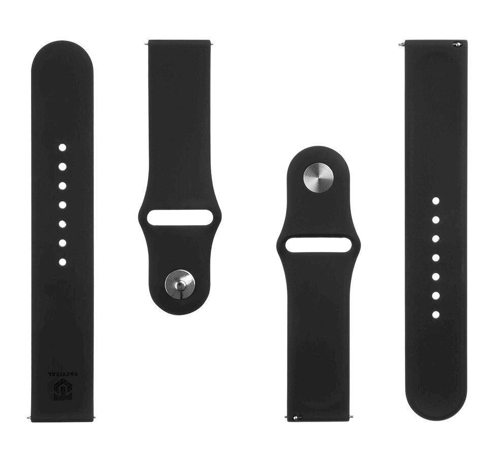 Tactical 631 Silicone Band for Huawei Watch GT 2e/GT2 46mm Black hind ja info | Nutikellade ja nutivõrude tarvikud | kaup24.ee